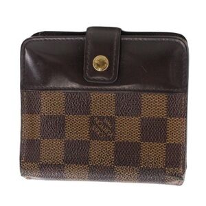 Authentic Louis Vuitton Damier Ebene Compact Wallet